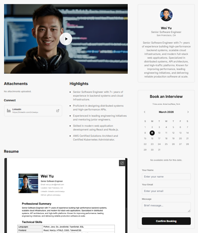 Wei Yu openinterview profile